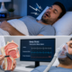 Man snoring during sleep