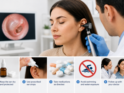 Perforated eardrum examination